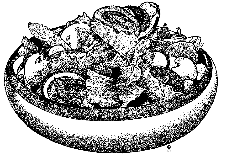 Рисунок оливье карандашом